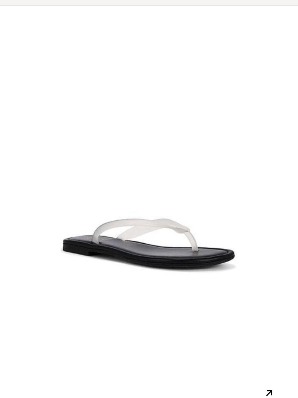 RAYE Orion Clear-Strap Flip Flop Sandal with Black Sole
